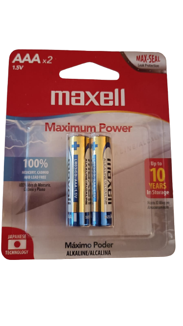 Maxell bateria alkalina AAA blister 2 723807