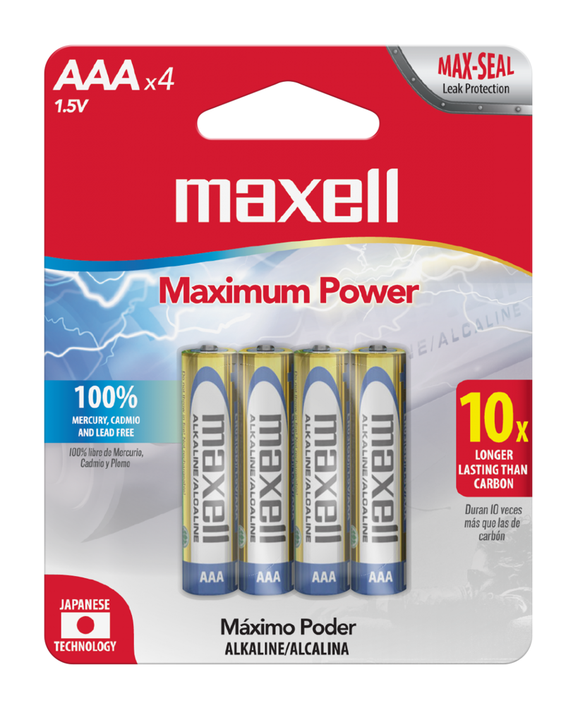 Maxell bateria alkalina AAA blister 4 723865